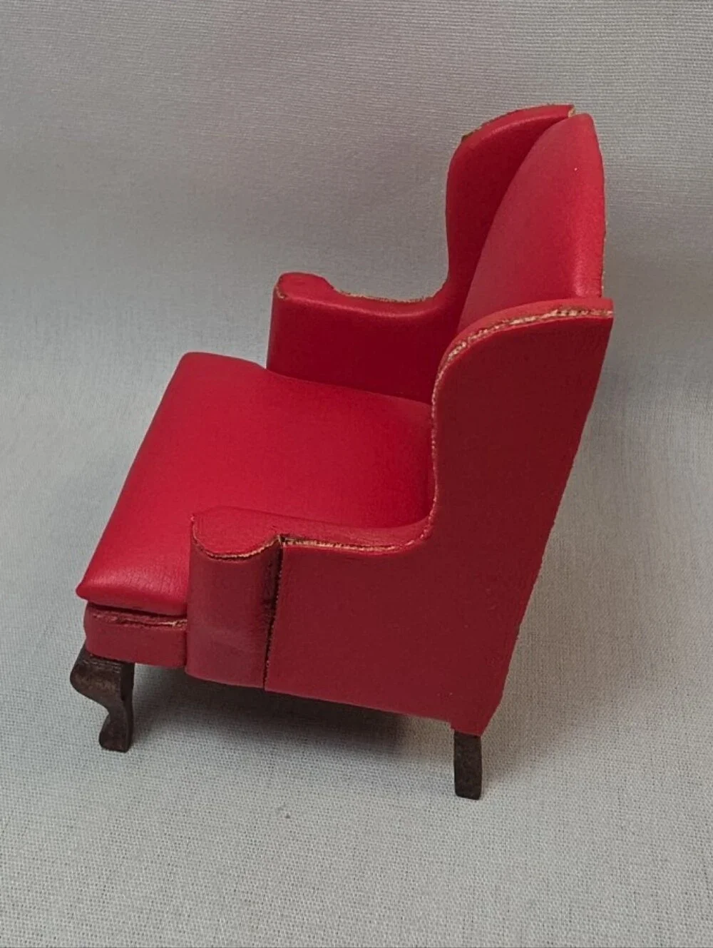 DollHouse Gentlemen’s Chair Mahogany Red 1:12 Scale Doll House Miniature Chair